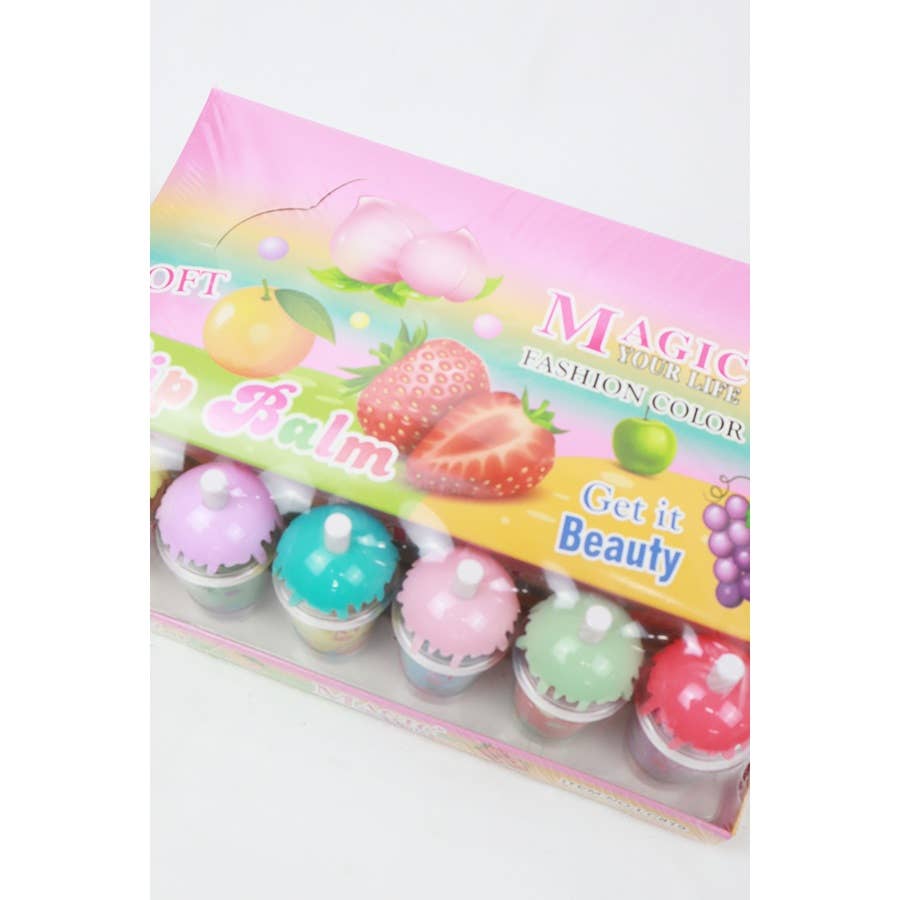 Cute Drink Cup Fruity Scent Lip Balm