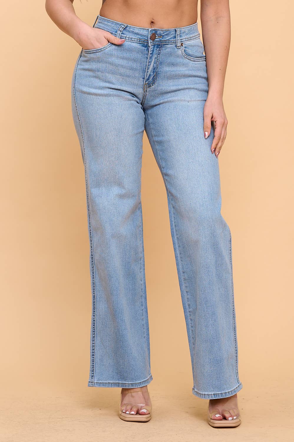 Kylie Stretchy Wide Leg Jeans