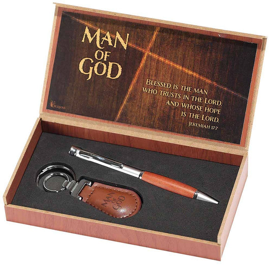 Men’s Man of God Pen & Keychain Set Jeremiah 17:7