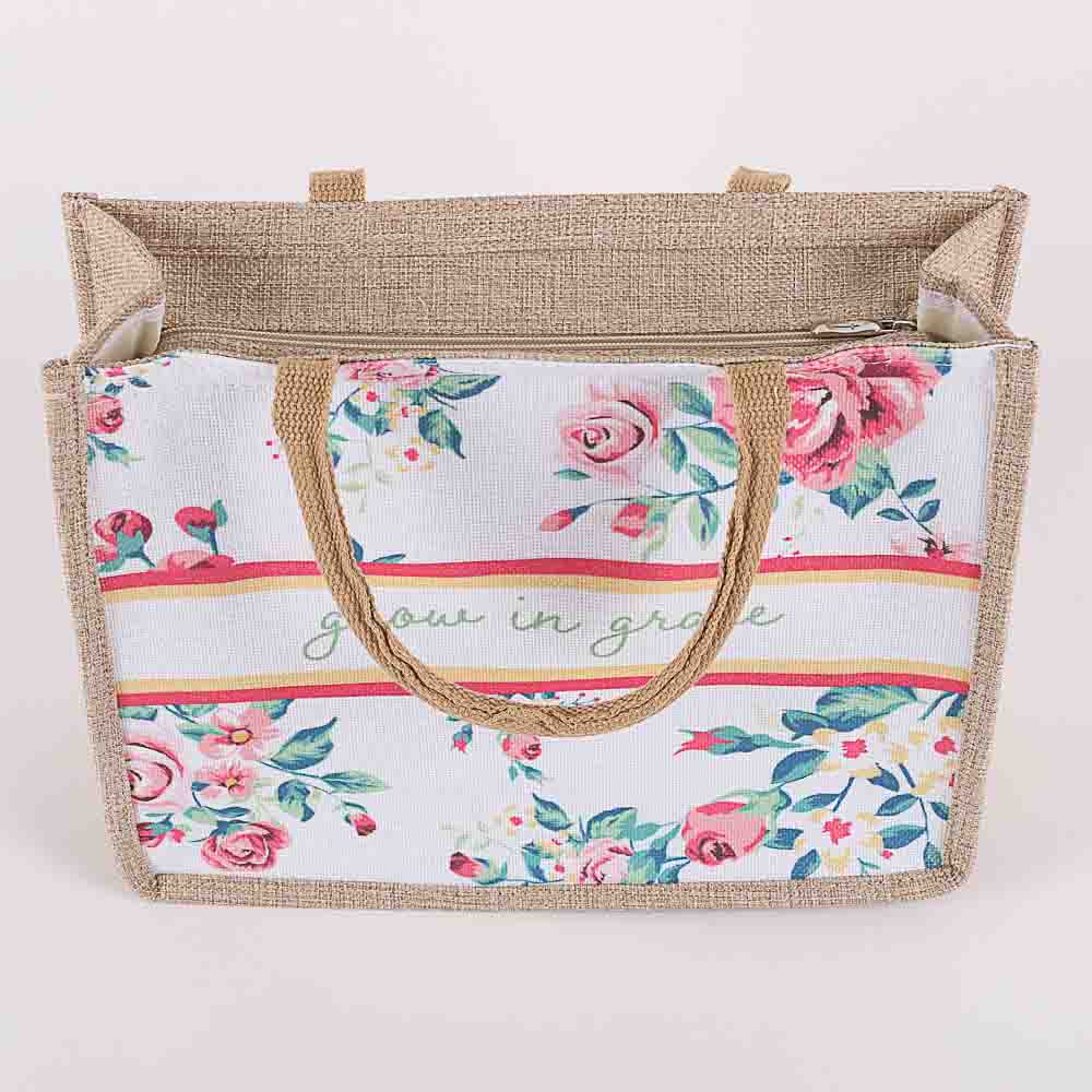 Canvas Tote - Grow in Grace - Floral