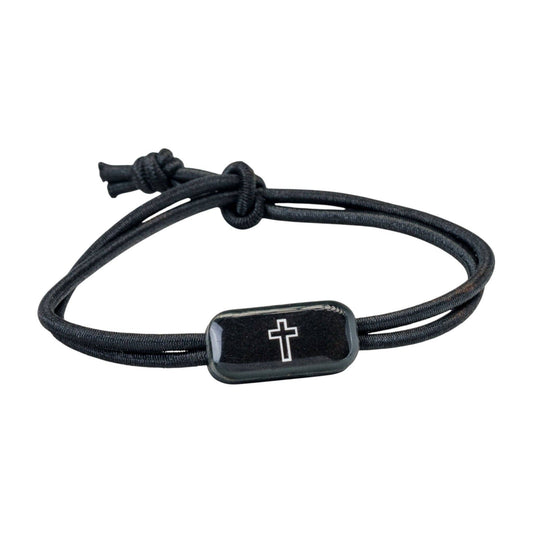 Tap To Pray - Survivor Series Tactical Black Cross Bracelet