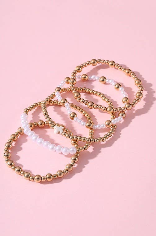 Alina Pearl Bracelet Set