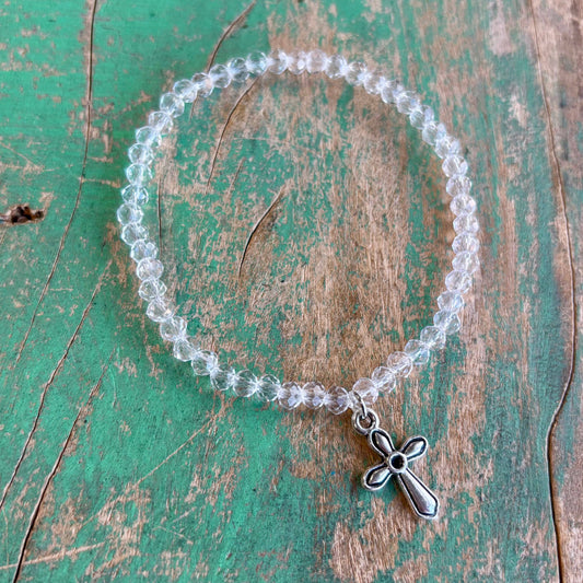 Chloe Crystal Cross Bracelet