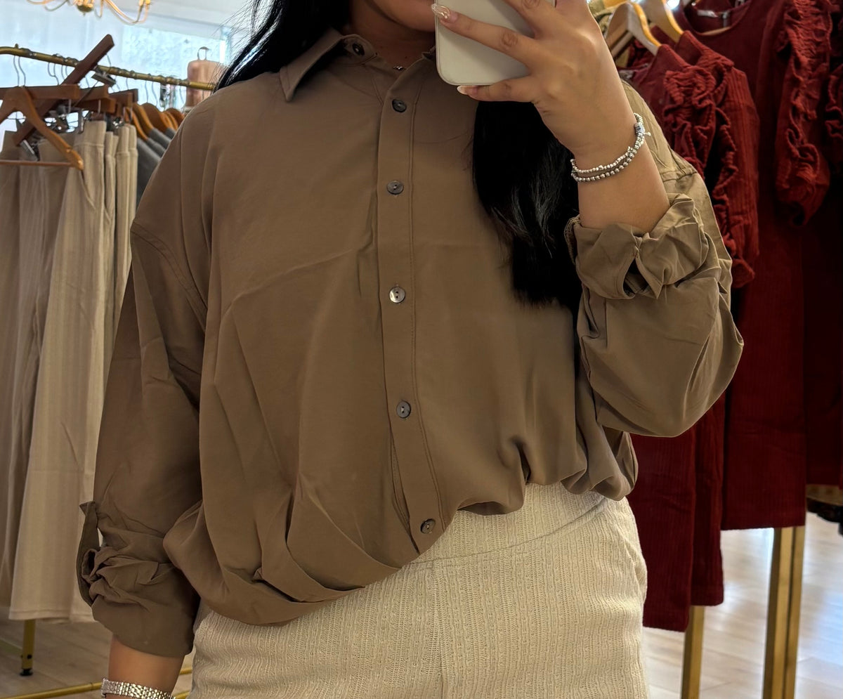 Taylor Button Up Cropped Blouse
