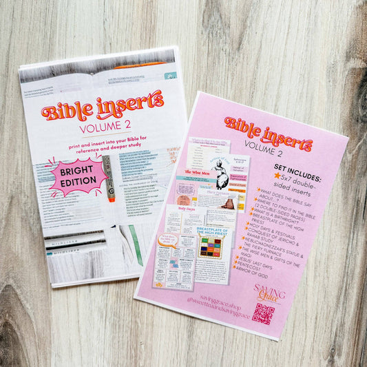 Bright Colorful Bible Inserts - Volume 2