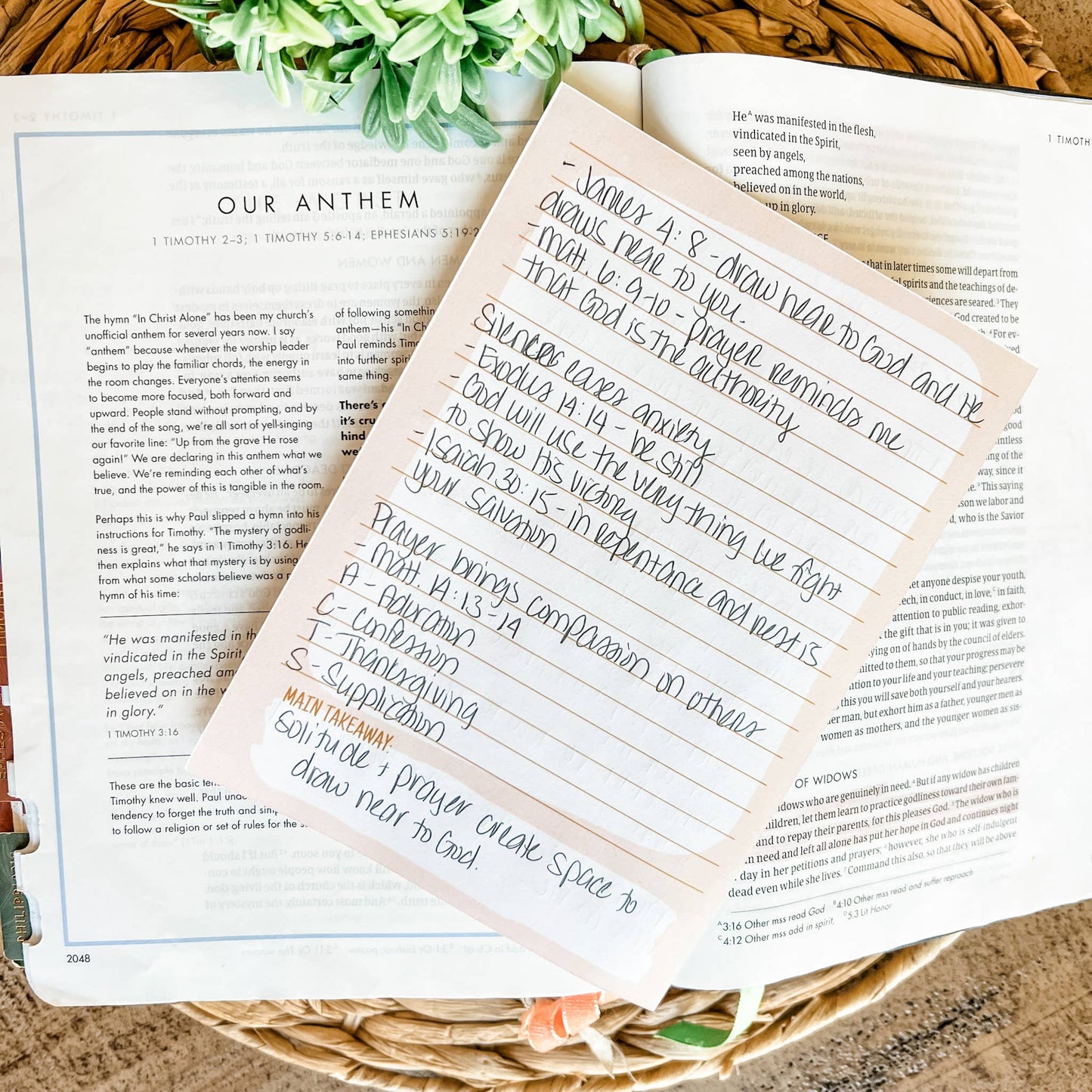 Beige - Sermon Notes Notepad