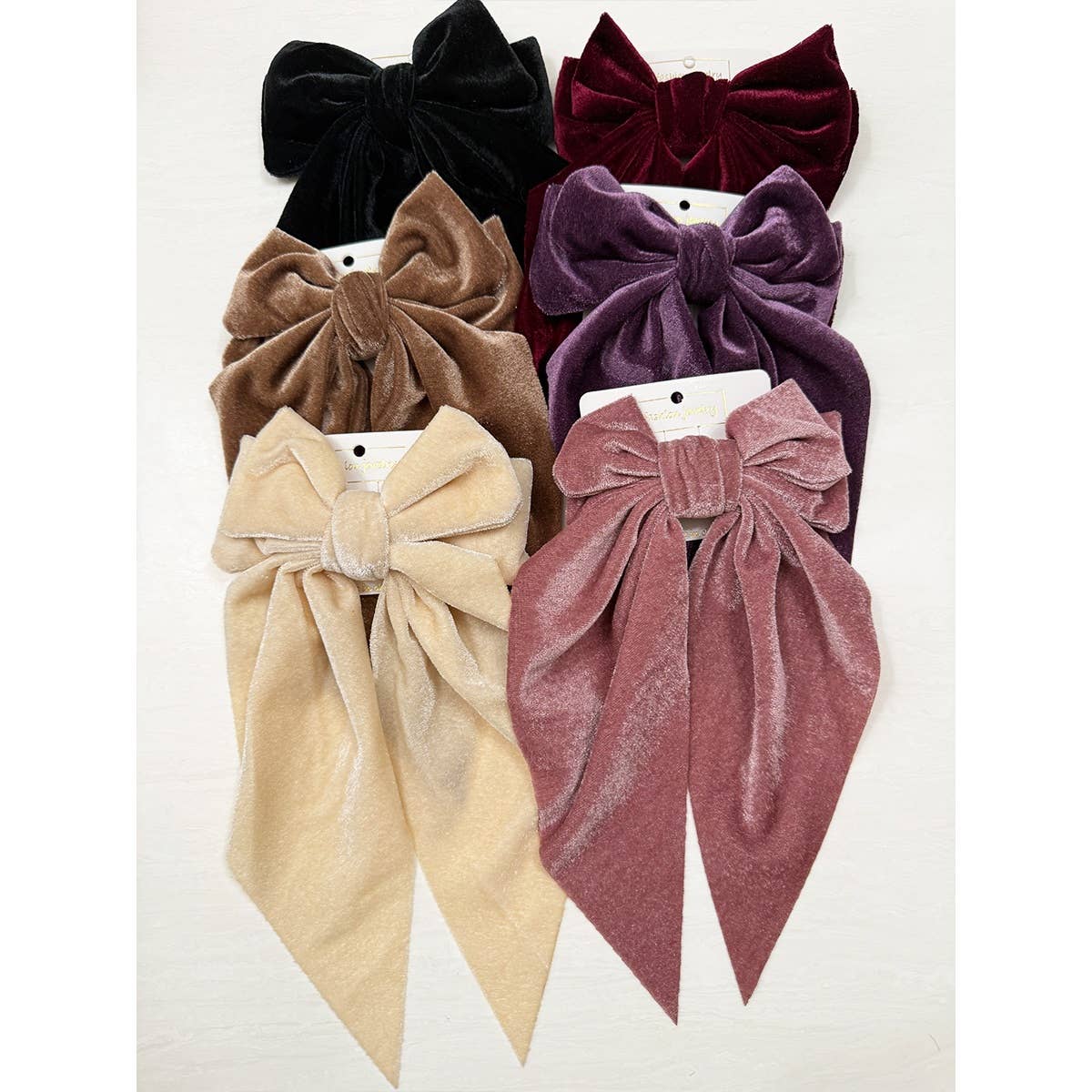 Darla Velvet Bow Clips