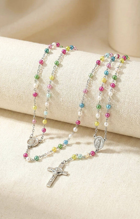 Silver Colorful Rosaries