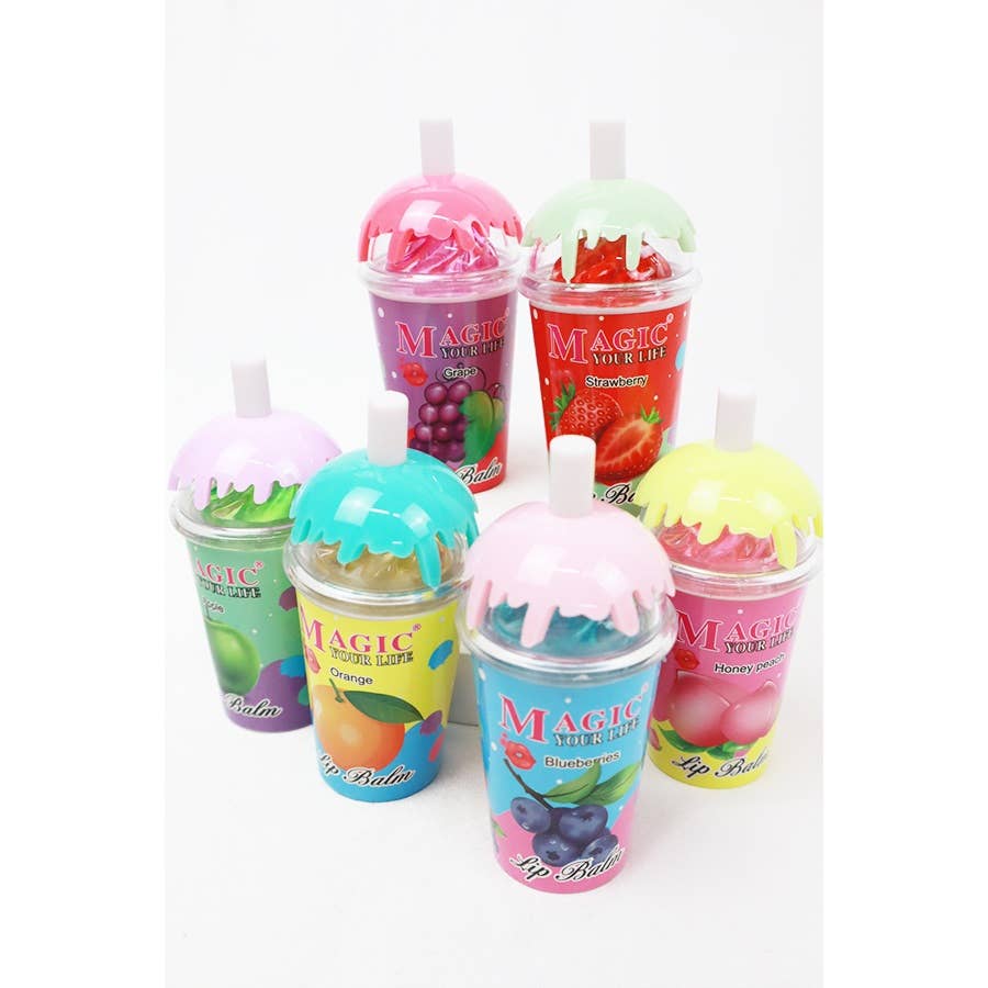 Cute Drink Cup Fruity Scent Lip Balm