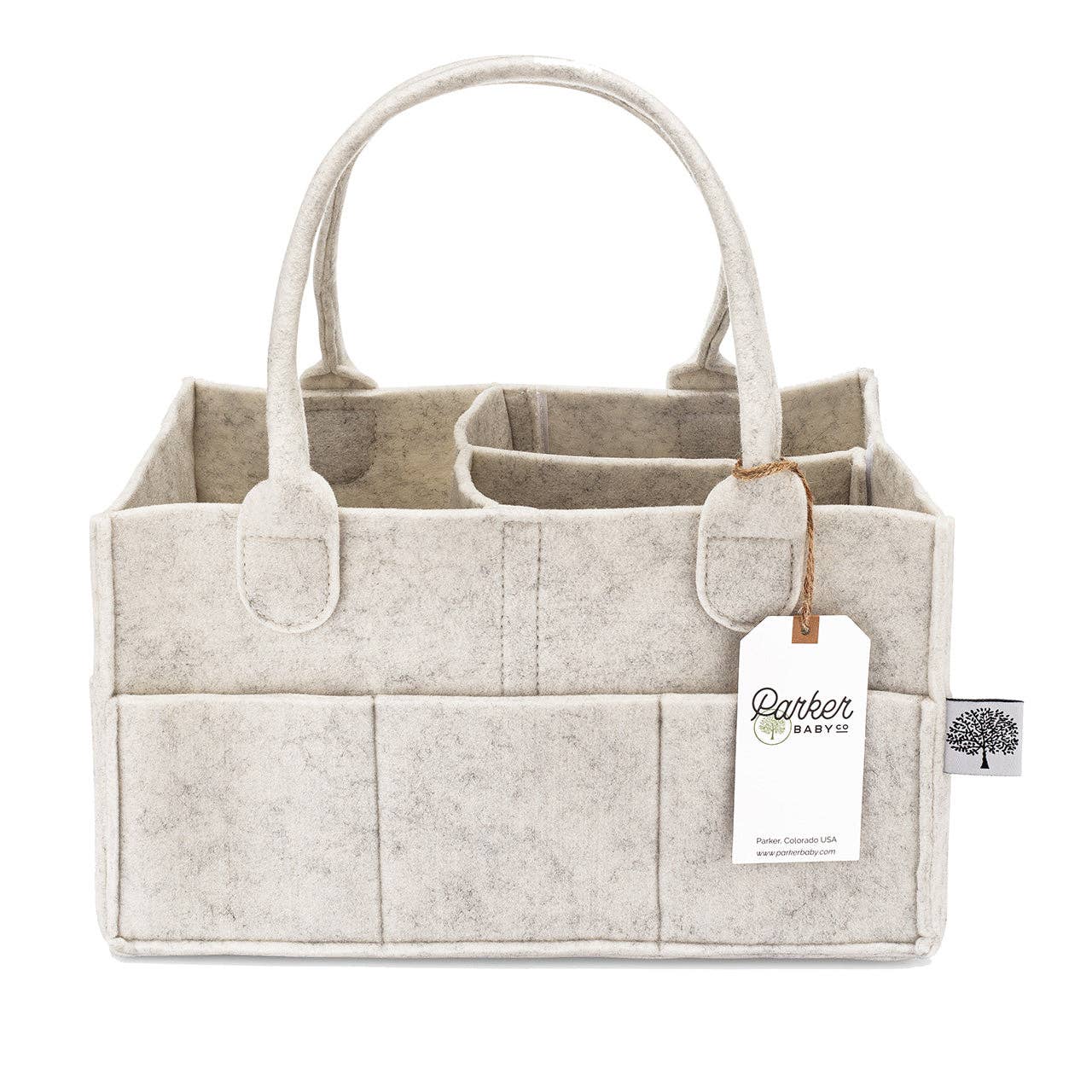 Parker Baby Co. -Diaper Caddy in White
