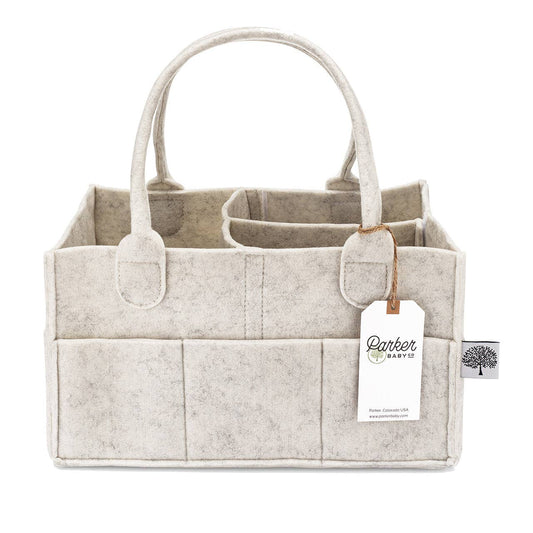 Parker Baby Co. -Diaper Caddy in White