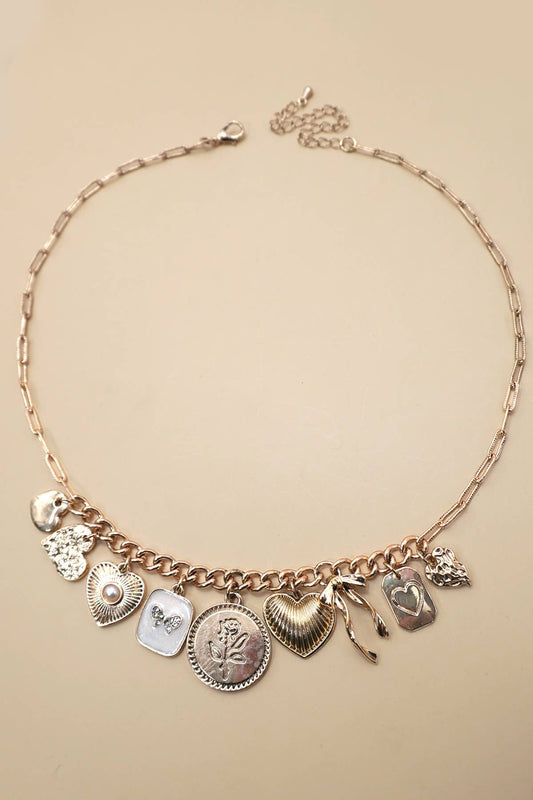 Marie Distressed Cluster Necklace