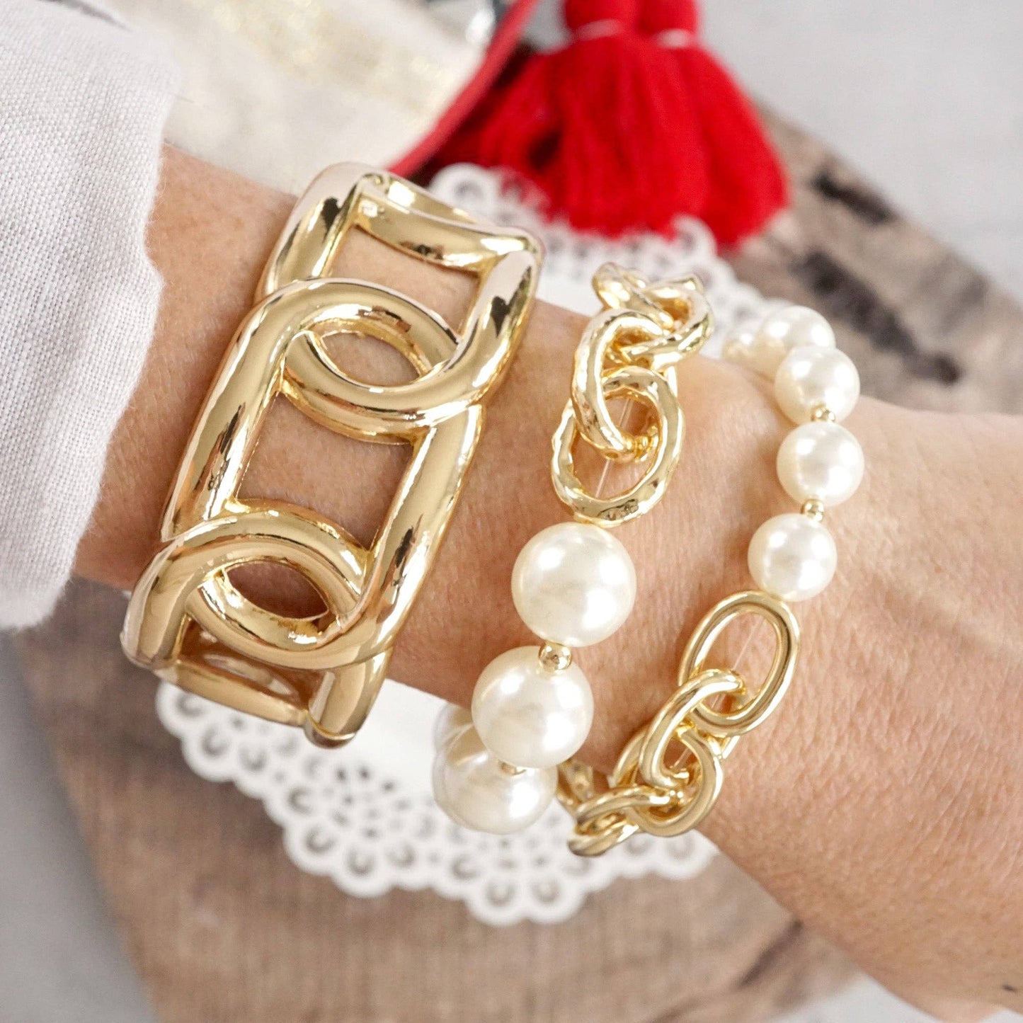 Kyla Beaded Chain bracelet