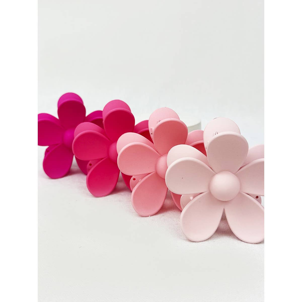 Pink Daisy Flower Hair Clips