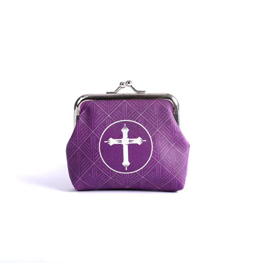 Coin Purse Cross Purple