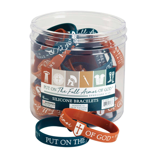Navy/Orange Full Armor Of God - Silicone Bracelet