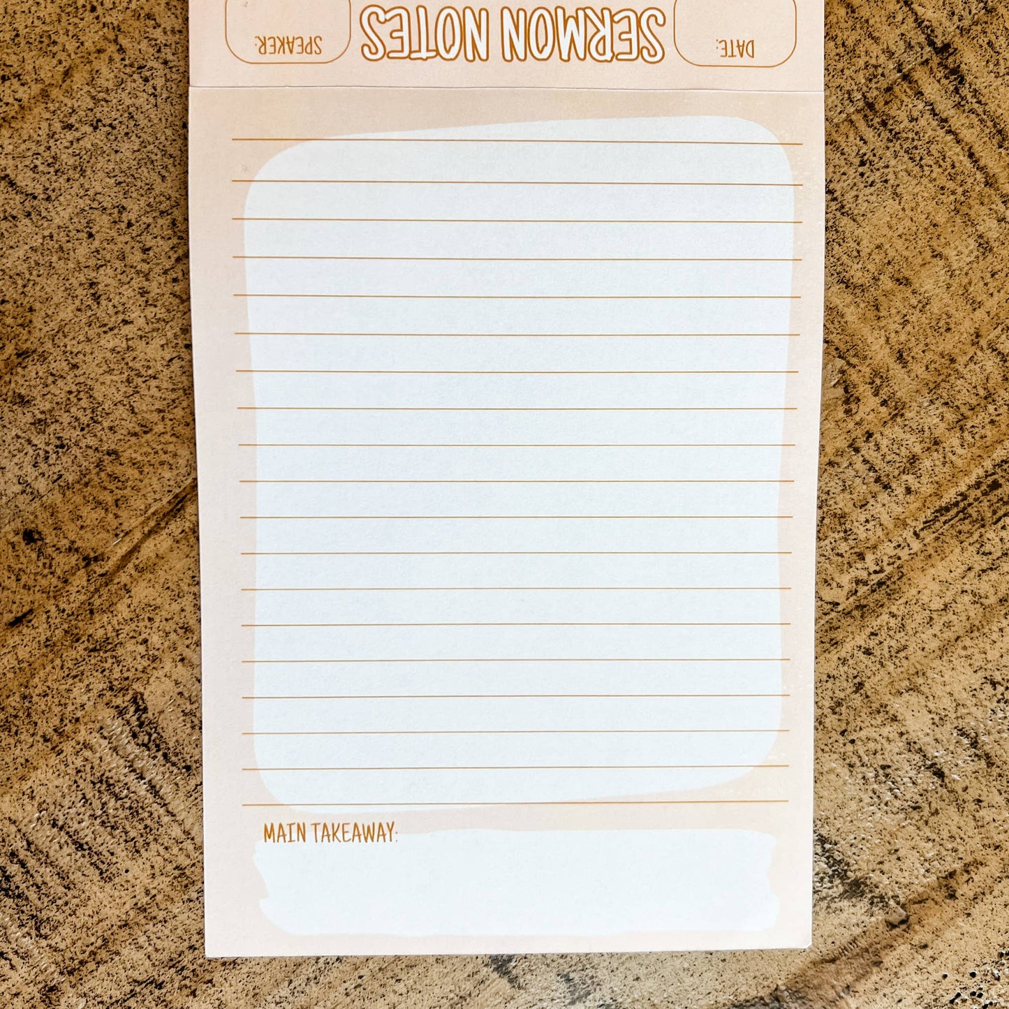 Beige - Sermon Notes Notepad