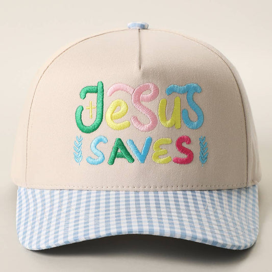Jesus Saves Embroidered Trucker Hat