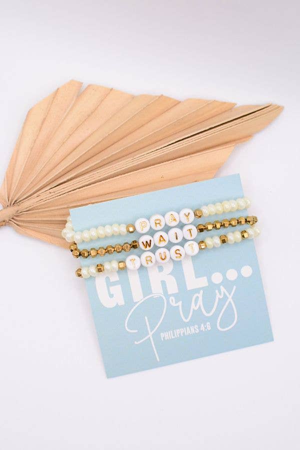 Pray Wait Trust Bracelet