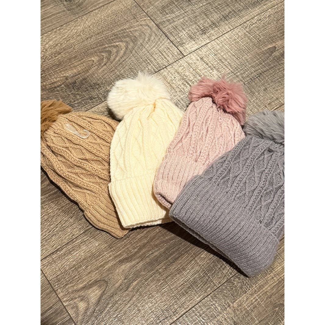 (SALE) Bailee Cable Knit Beanie