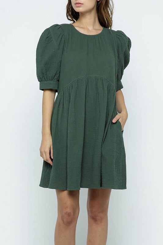 Jess Puff Sleeve Mini Dress