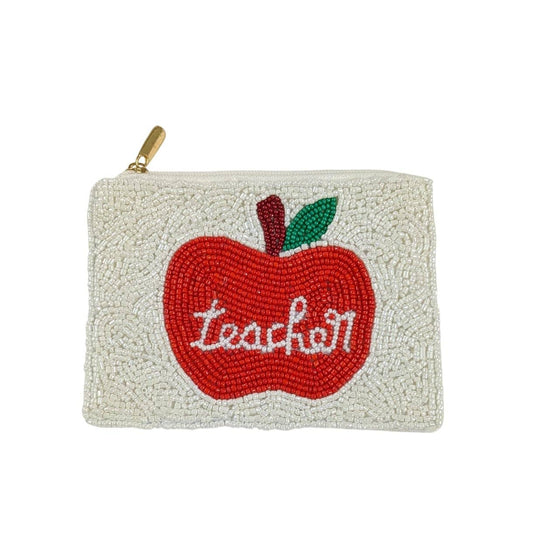 Teacher Beaded Coin Purse