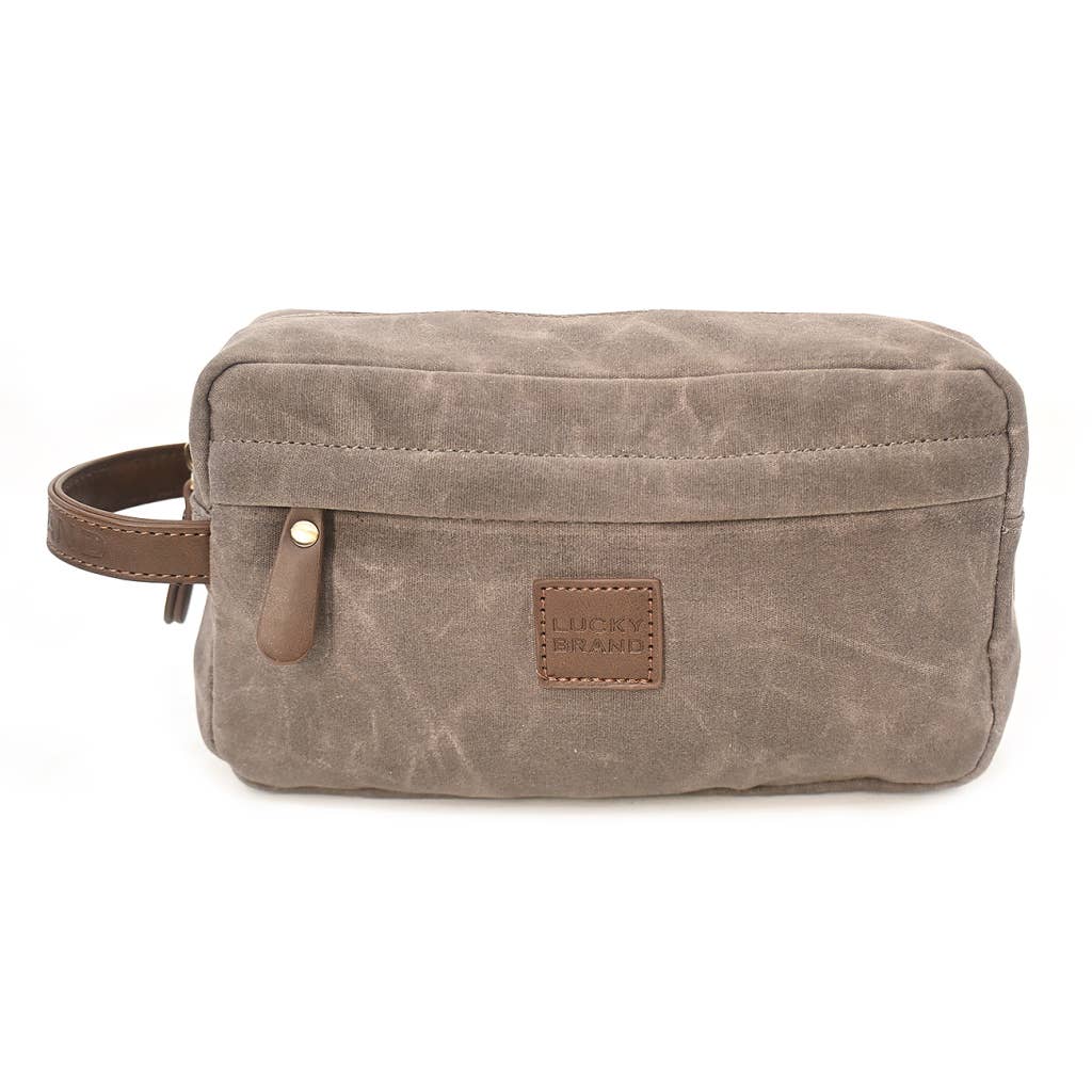 Lucky Brand - Grey Men’s Canvas Toiletry Bag