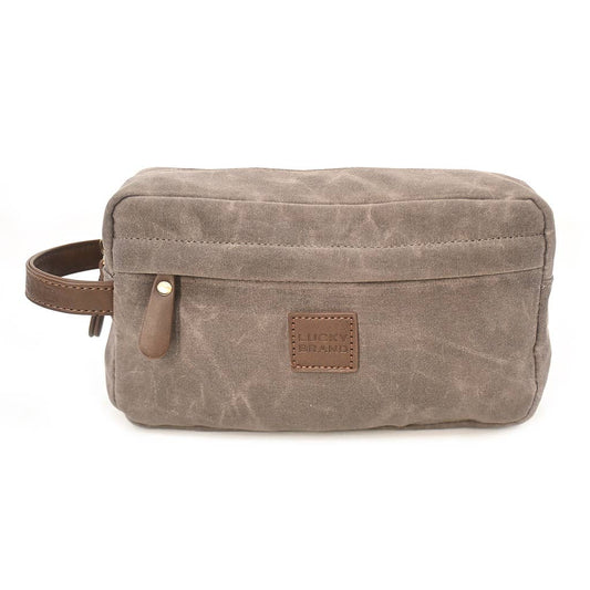 Lucky Brand - Grey Men’s Canvas Toiletry Bag