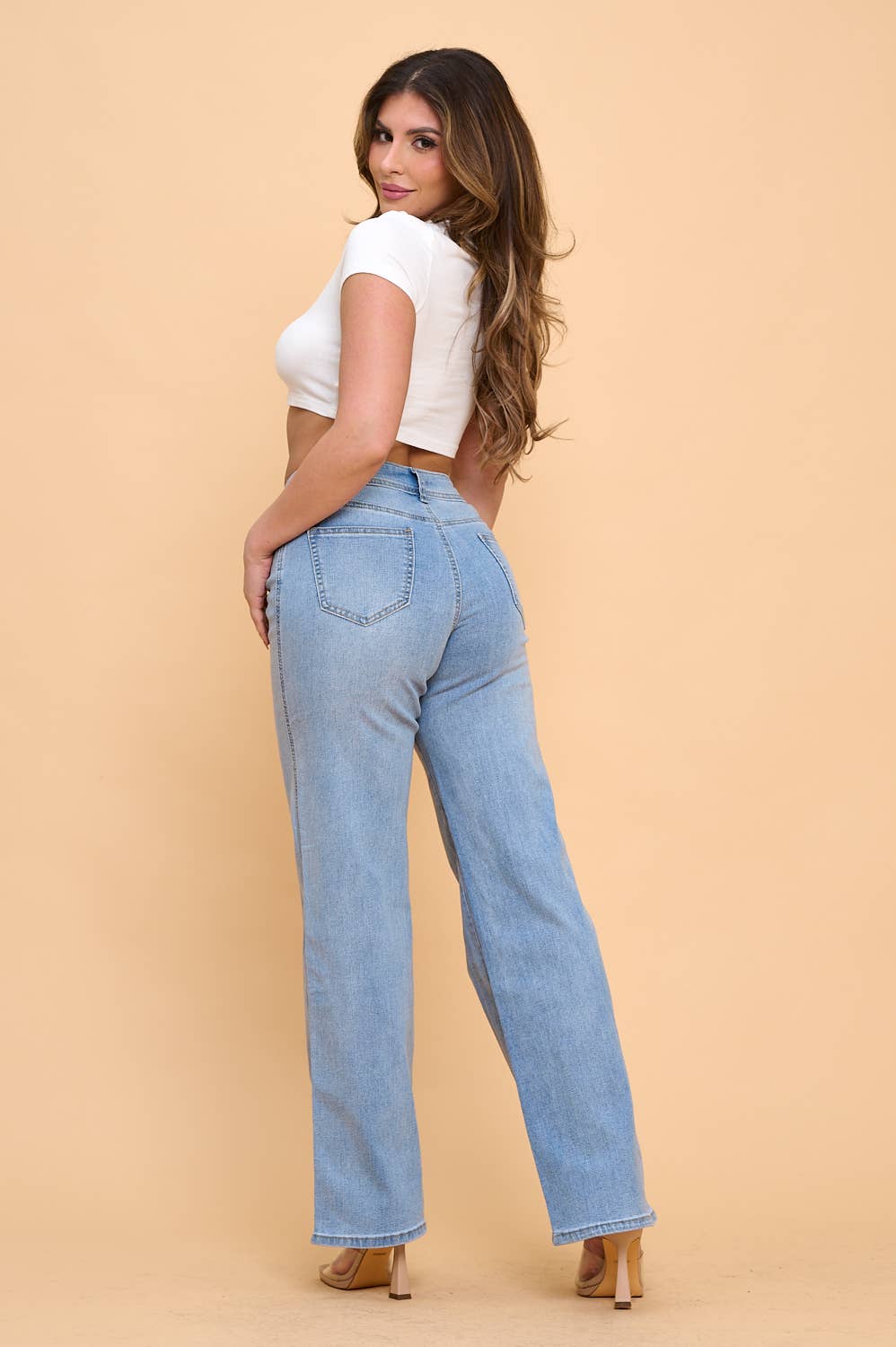 Kylie Stretchy Wide Leg Jeans