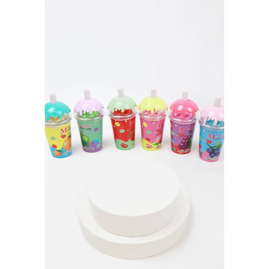 Cute Drink Cup Fruity Scent Lip Balm