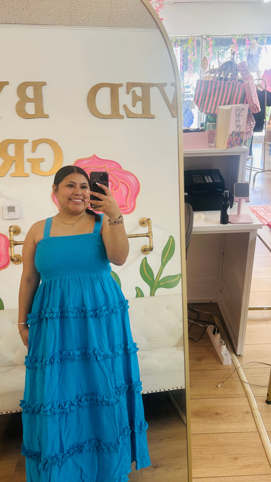 Hazel Ruffle Maxi Dress
