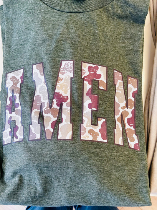 Camo AMEN tee