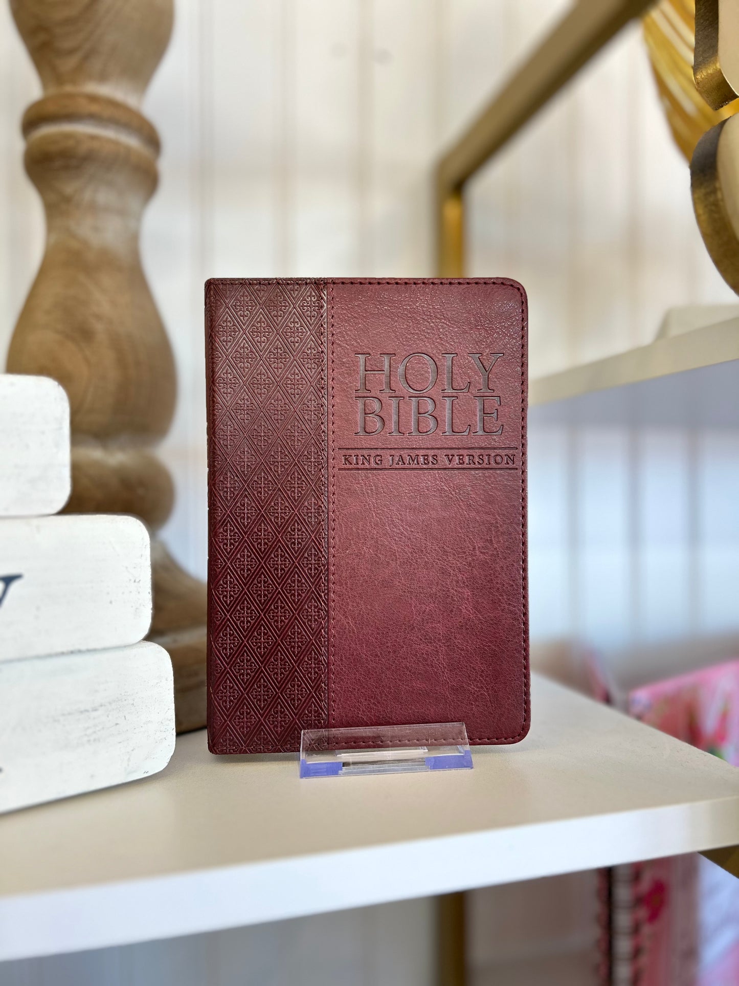 Brown Faux Leather Compact Bible kjv