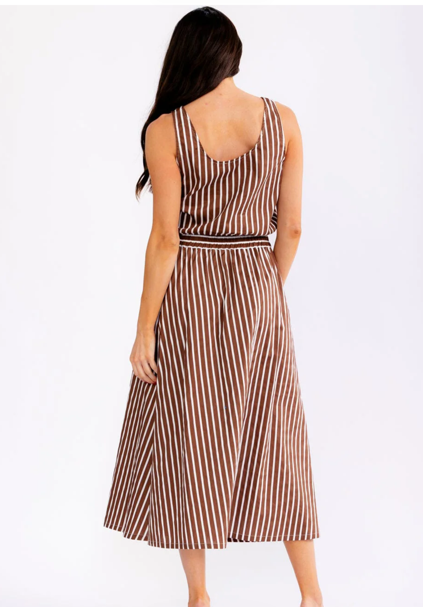 Maya sleeveless crop top & Elastic Waist Maxi