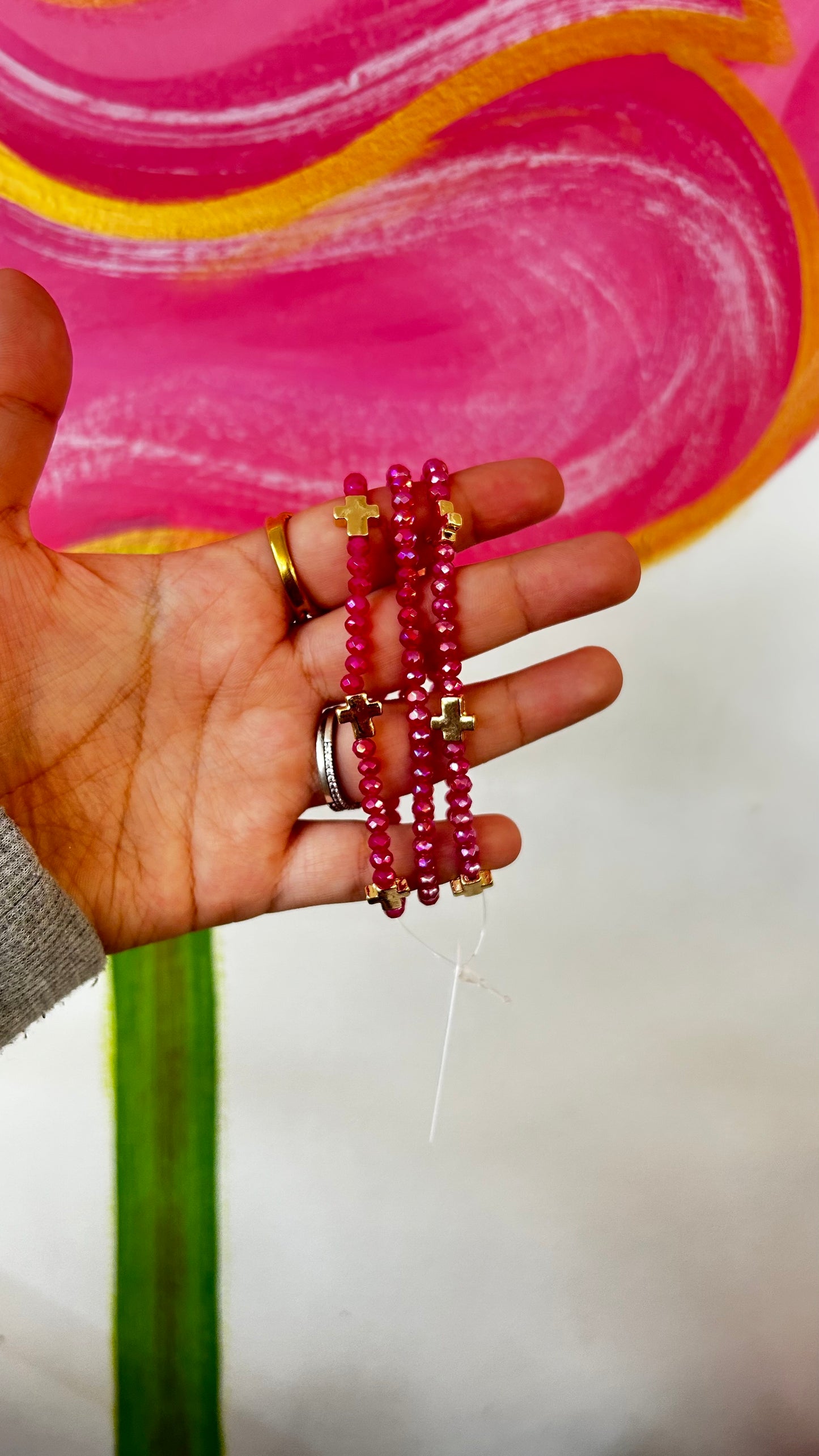 Nancy Cross Beaded Bracelets