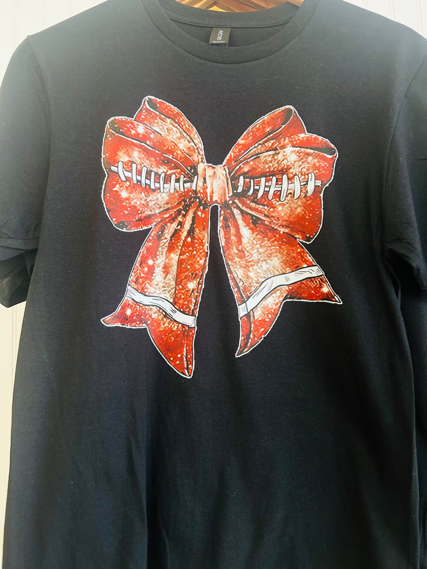 Football bow tee