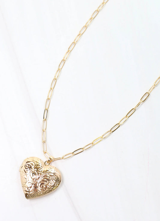 Savina Heart Locket Necklace