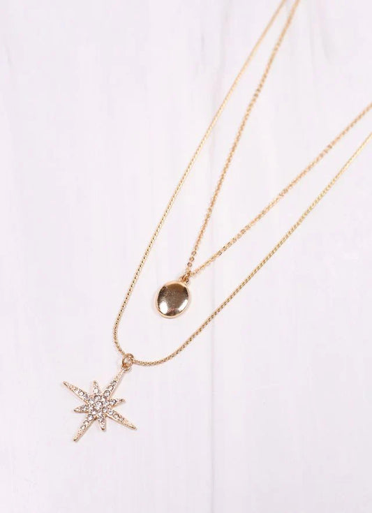 Wilhelmina Layered Charms Necklace