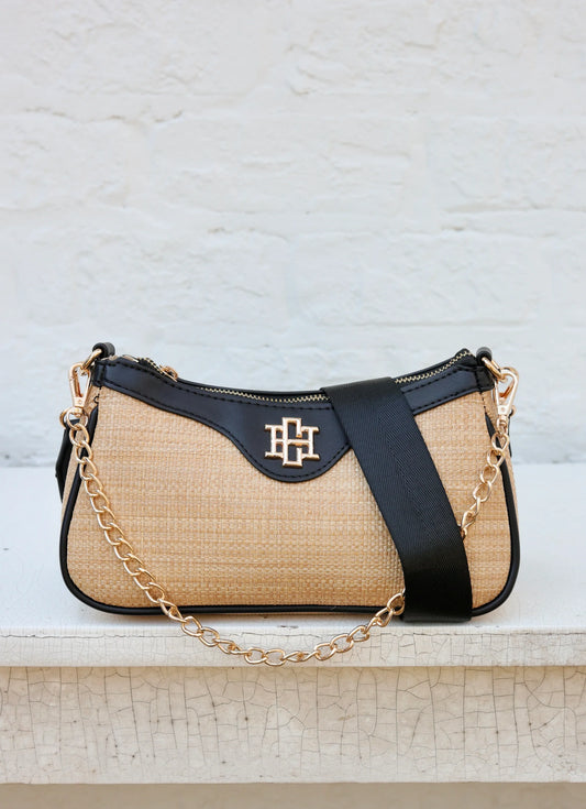 Caroline Hill Gianna Crossbody Natural Black