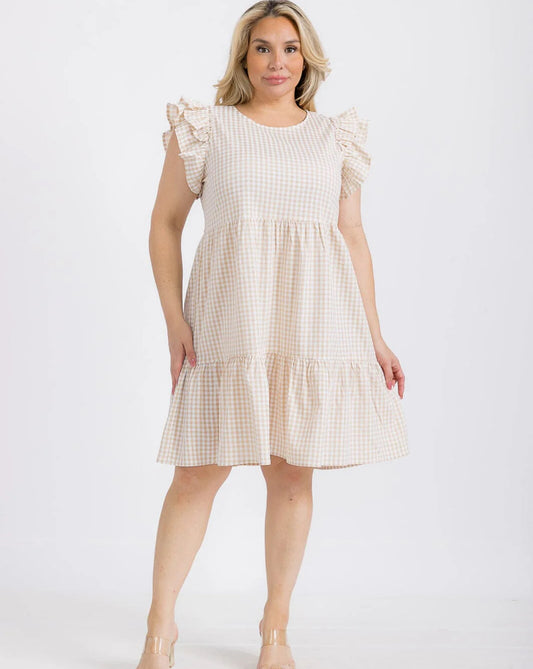 Plus - Blake Plaid Mini Dress