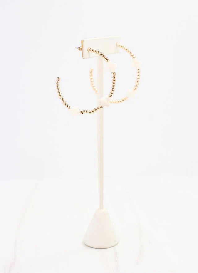 Caroline Hill Zachary Cross Hoop Earring