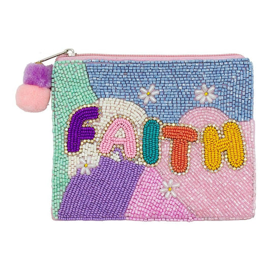 Faith Beaded Pouch