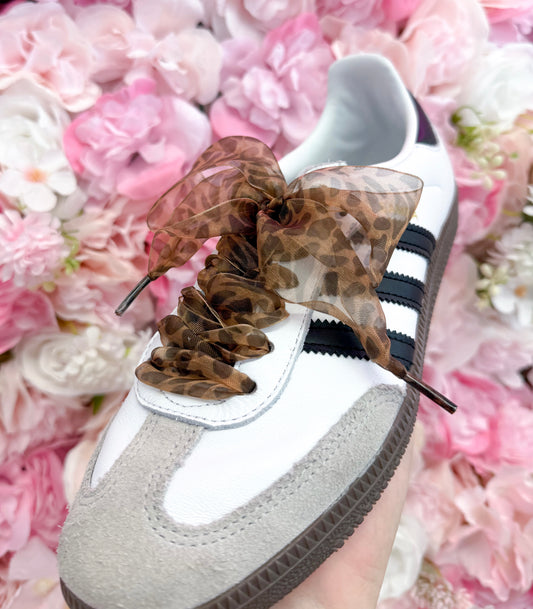 Cheetah Organza Shoe Lace