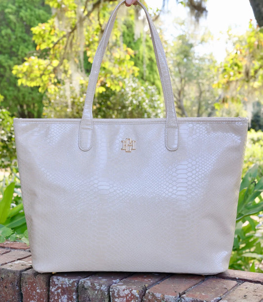 Caroline Hill Daniela Large Tote Tan