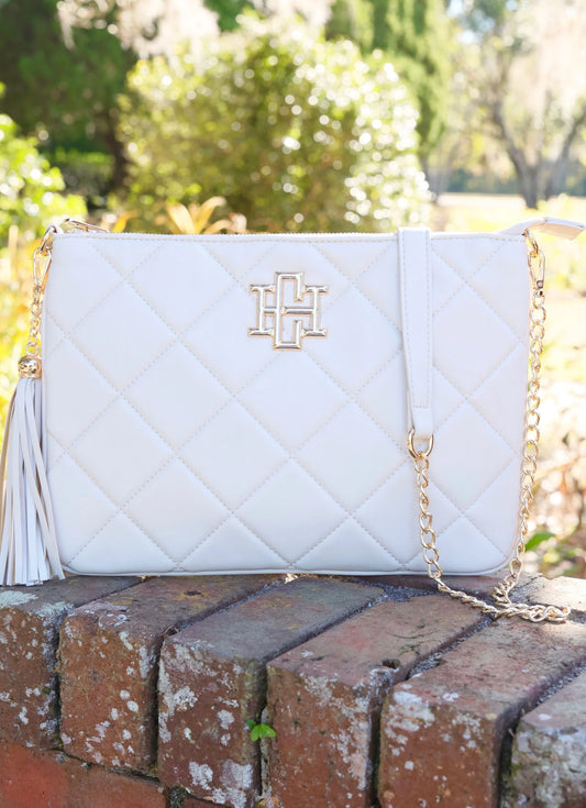 Caroline Hill Madelyn Crossbody Cream Quilted