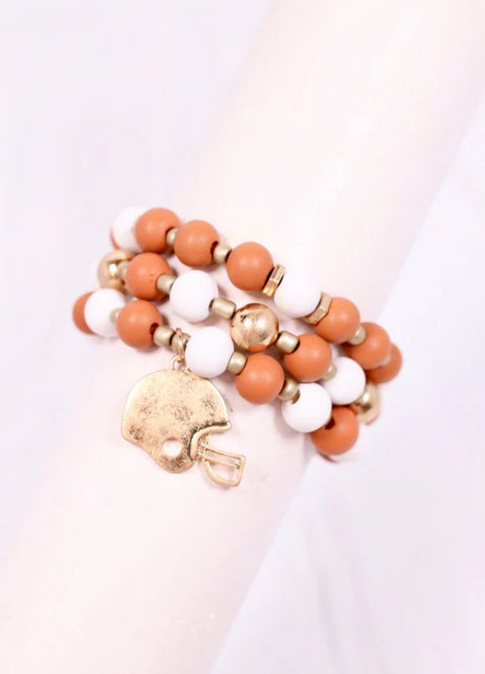 Caroline Hill Darren Football Bracelet Set