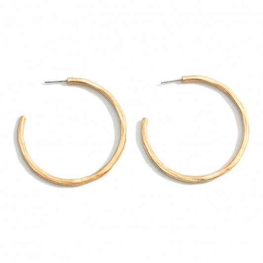 Roni Hammered Hoop Earring
