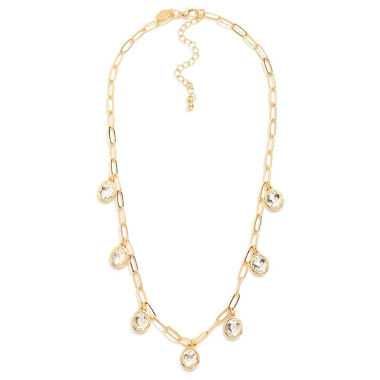 Alyse Crystal Charm Necklace