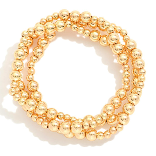 Regan Multi Sized Beaded Bracelets (3)