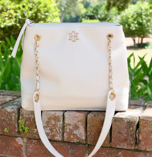Caroline Hill Teegan Tote Cream